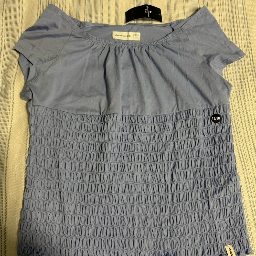 Abercrombie Kids Light Blue Smocked Blouse